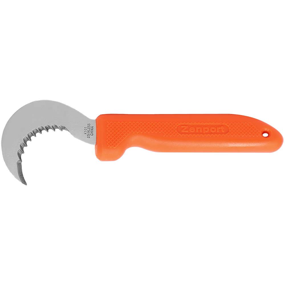 Cuchillo multiusos Zenport K101 para cosecha de frutas, hoja de acero inoxidable de 3 pulgadas, color naranja