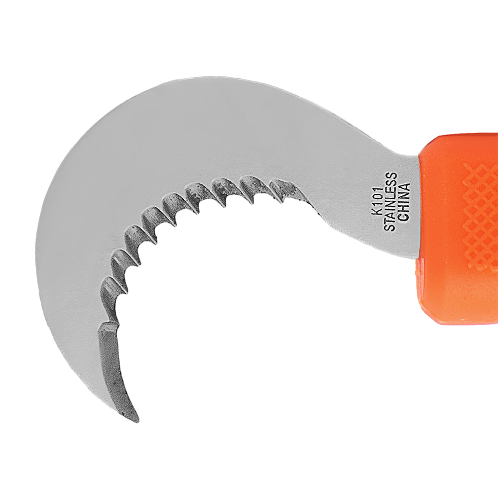 Cuchillo multiusos Zenport K101 para cosecha de frutas, hoja de acero inoxidable de 3 pulgadas, color naranja