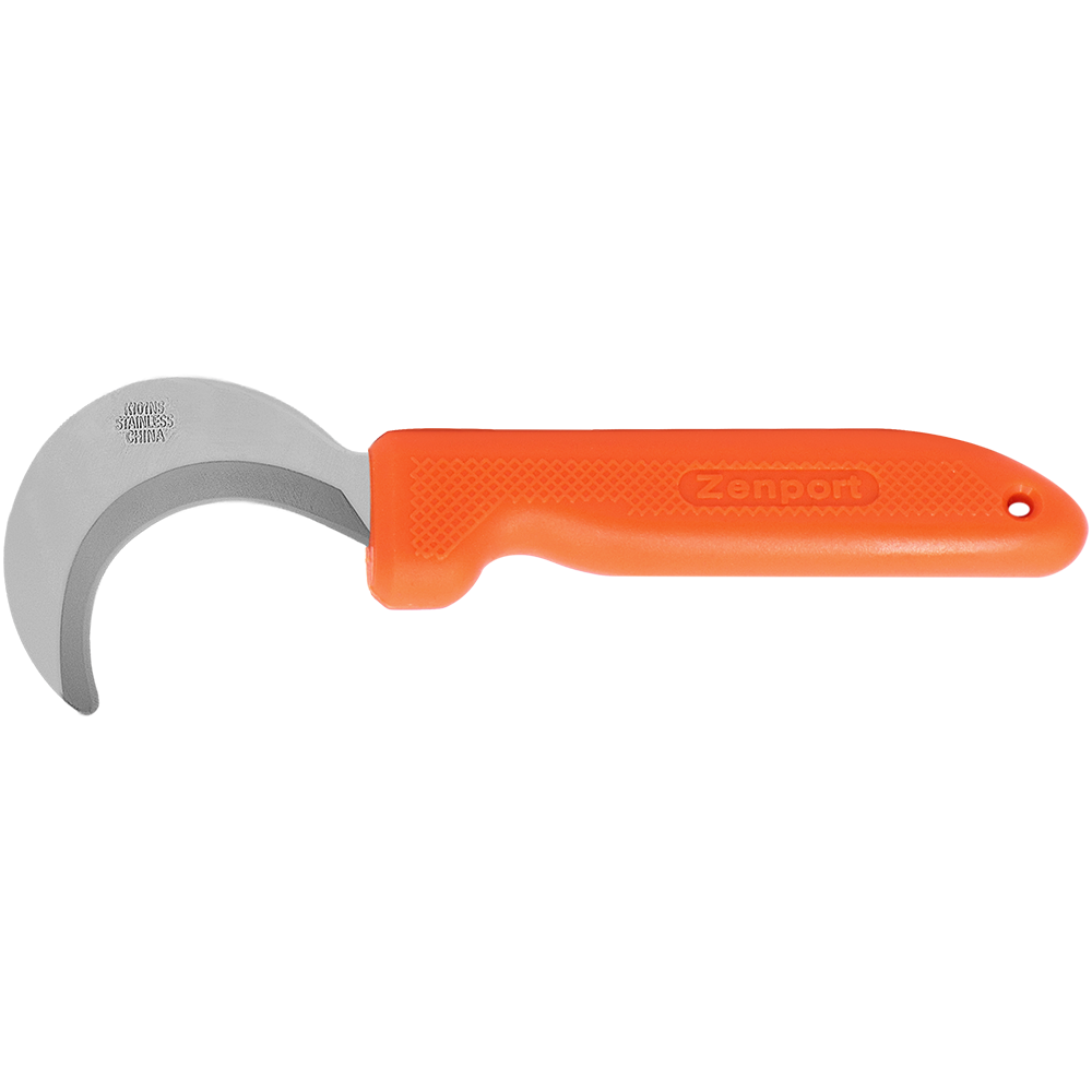 Minicuchillo de cosecha Zenport K101NS, naranja, hoja de acero inoxidable de 2,5 pulgadas, naranja