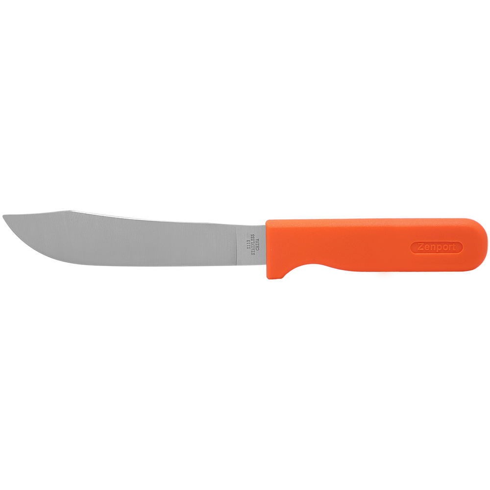 Cuchillo de cosecha Zenport K113, hoja de acero inoxidable de 6,75 pulgadas, color naranja