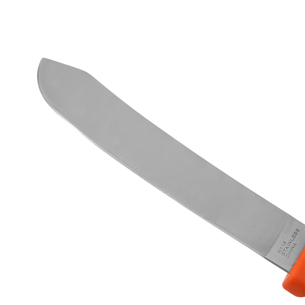 Zenport K118 Butcher Style Crop Harvest Knife, 7.75 Inch Stainless Steel Blade, Orange