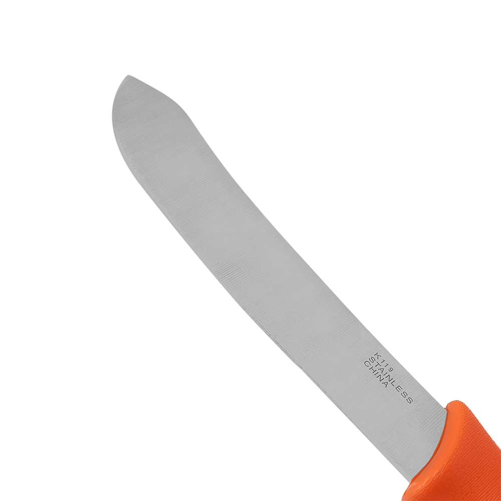 Zenport K119 Butcher Harvest Knife, 10 Inch Stainless Steel Blade, Orange