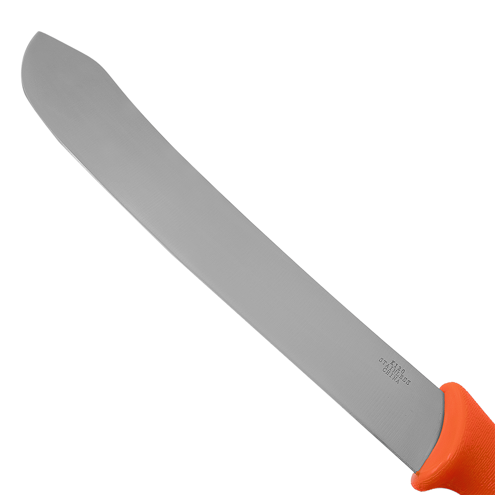 Cuchillo de carnicero Zenport K120 de 30 cm, hoja de acero inoxidable de 30 cm, color naranja