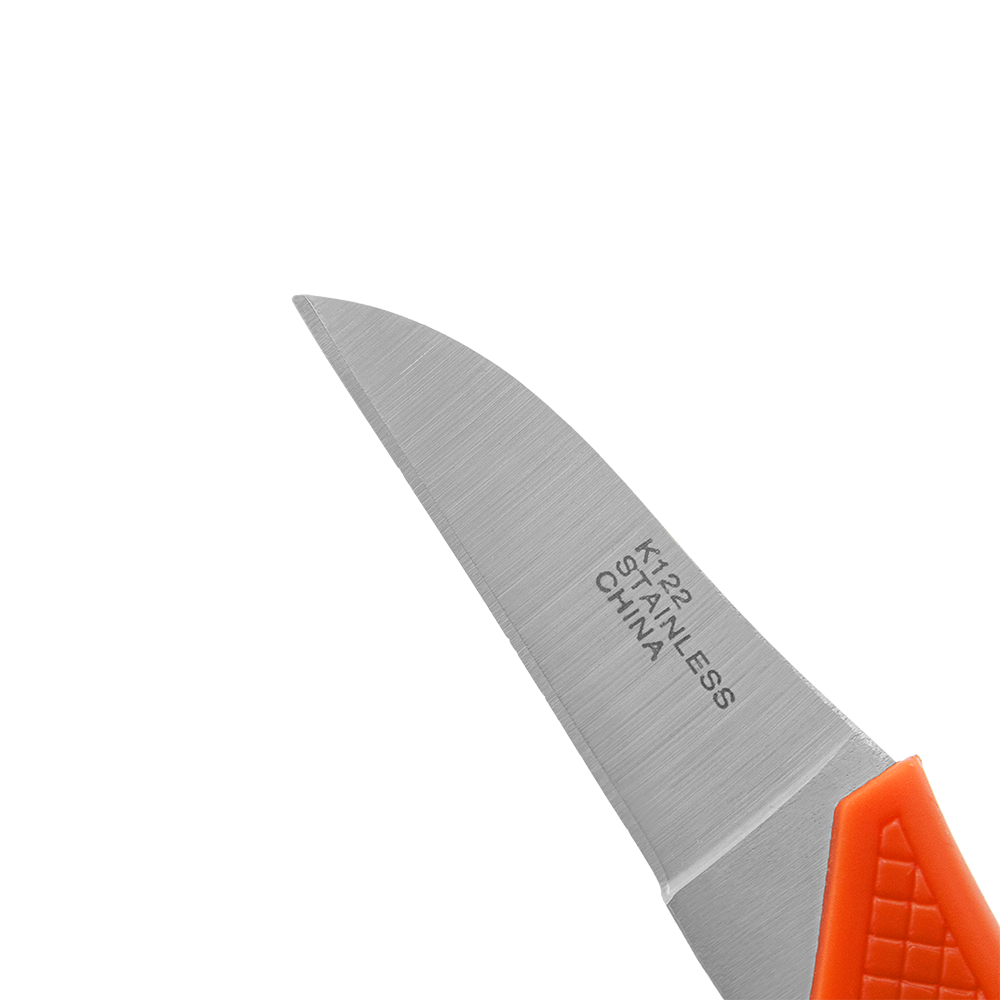 Cuchillo para procesar frutas y tomates Zenport K122, hoja de acero inoxidable de 2 pulgadas, color naranja