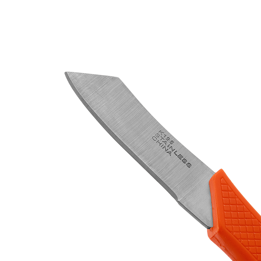 Cuchillo para frutas y hongos Zenport K125, hoja de acero inoxidable de 2,75 pulgadas, color naranja