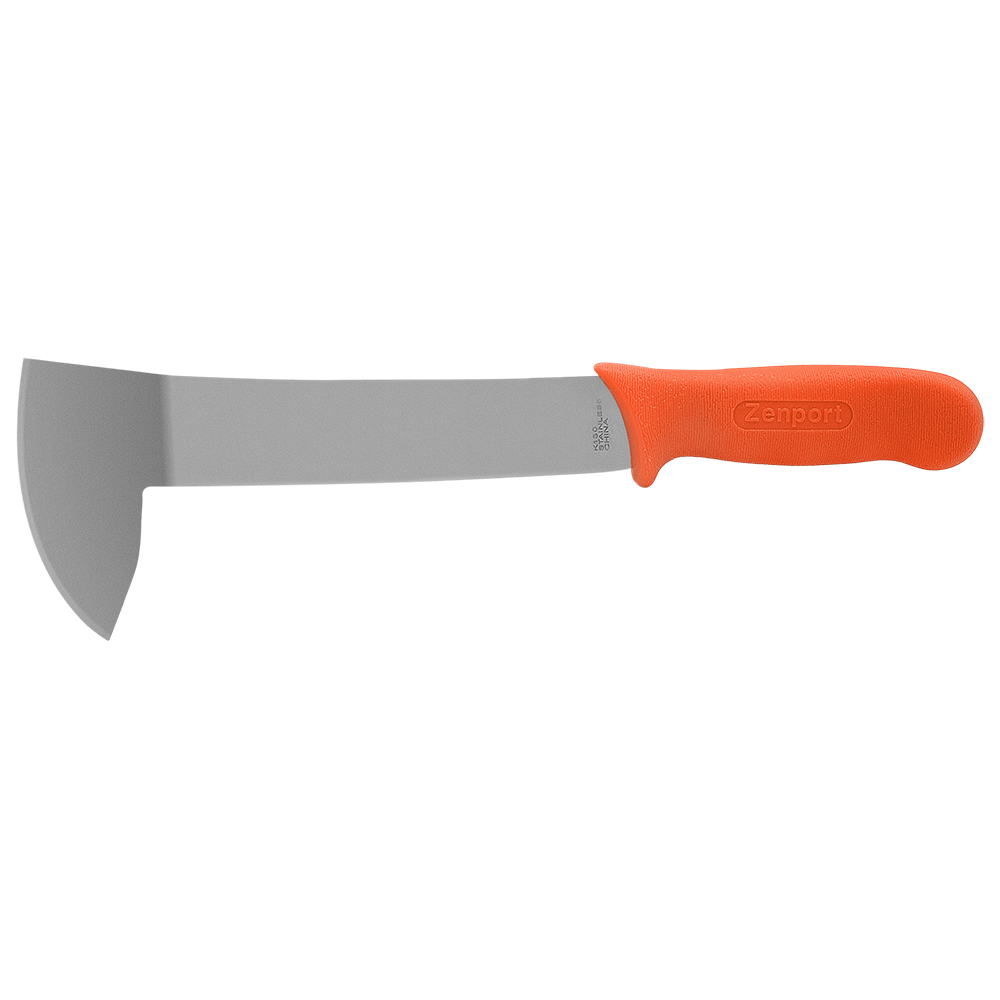 Cuchillo para cosechar apio Zenport K130, hoja de acero inoxidable de 8,5 pulgadas, color naranja