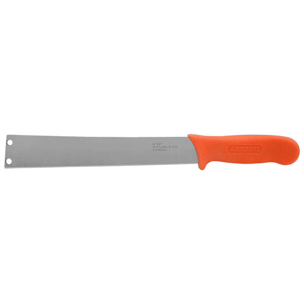 Cuchillo cosechador Zenport K141 para remolacha, cebolla y maíz, hoja de acero inoxidable de 28 cm, color naranja