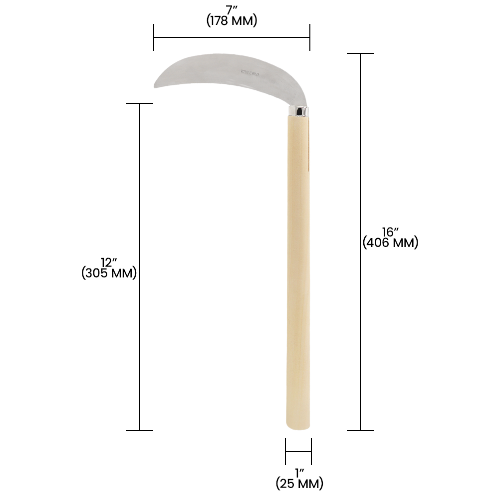 Zenport K203 Landscape Sickle, 7 Inch Blade, Beige
