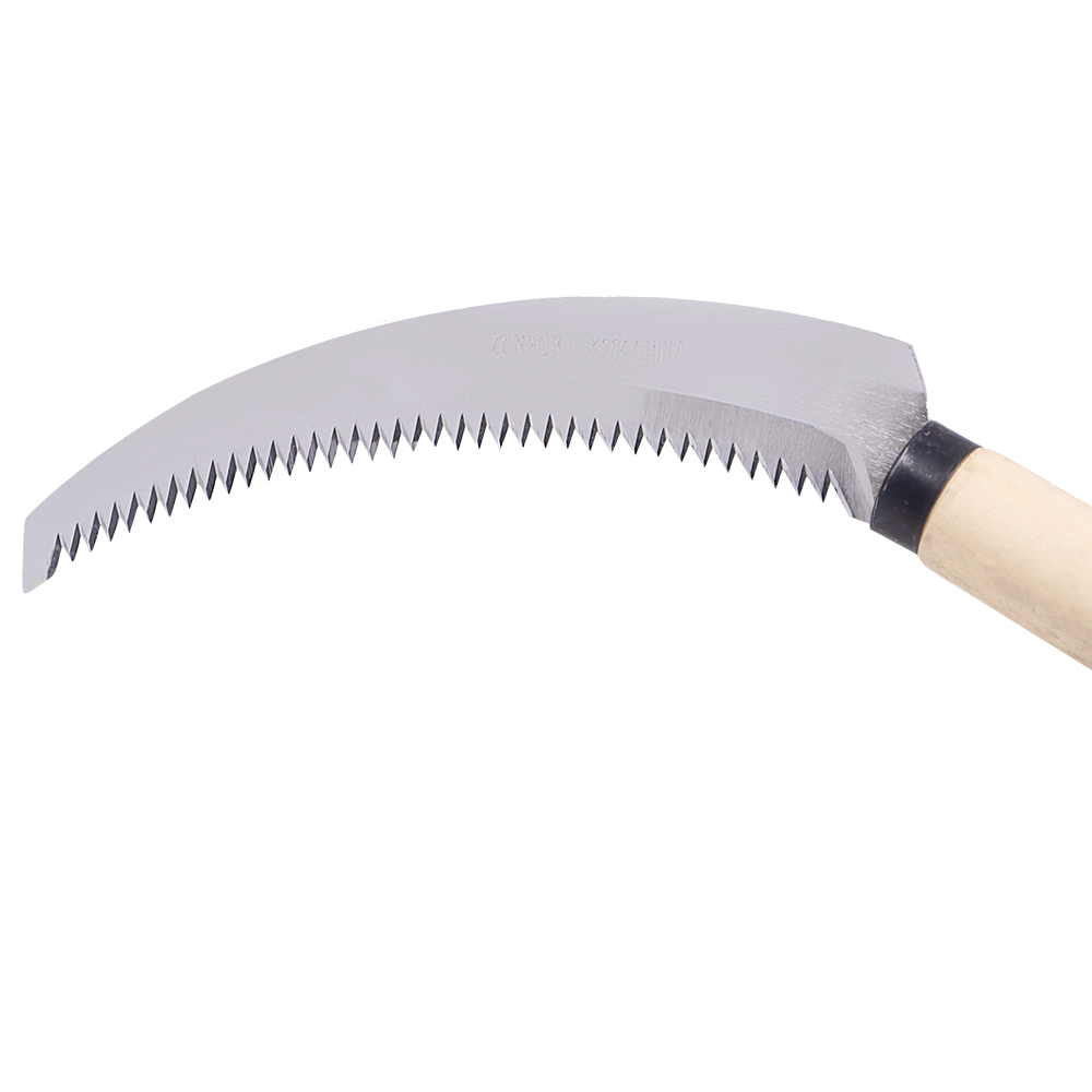 Cuchillo de cosecha Zenport K204, hoz desherbadora, hoja de acero inoxidable de 6,5 pulgadas, beige