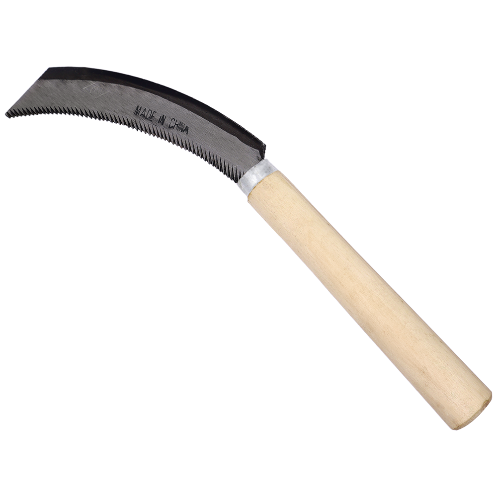 Cuchillo de cosecha Zenport K207 con hoja de acero al carbono de 5 pulgadas, color beige