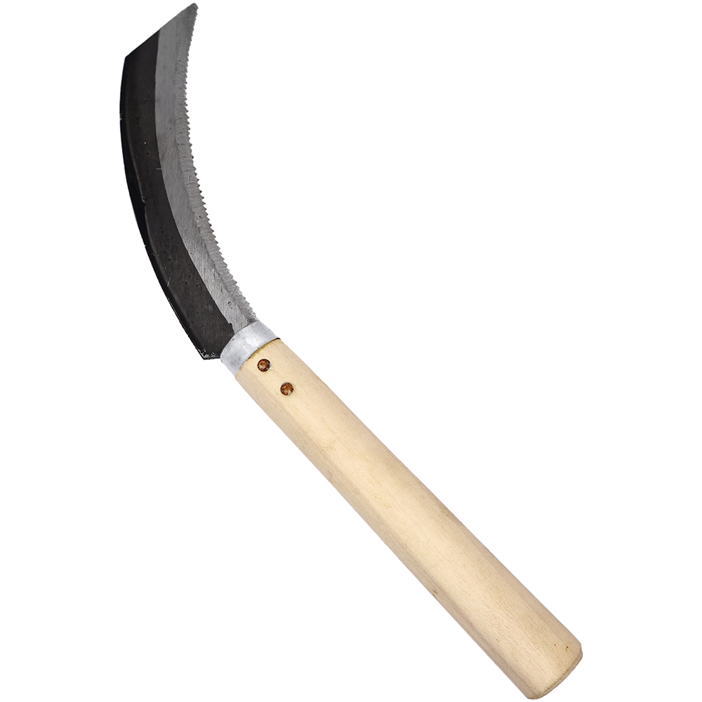 Zenport K207 Harvest Knife Sickle, 5 Inch Carbon Steel Blade, Beige