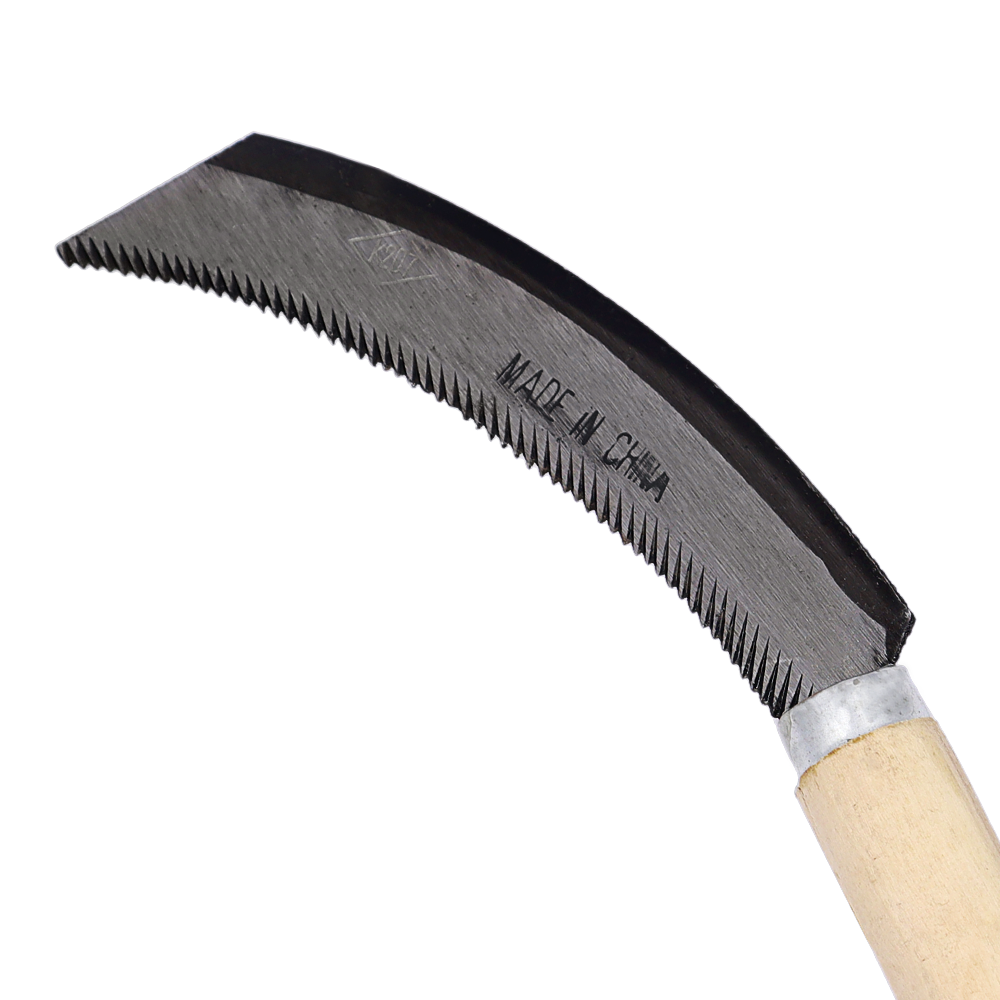 Cuchillo de cosecha Zenport K207 con hoja de acero al carbono de 5 pulgadas, color beige