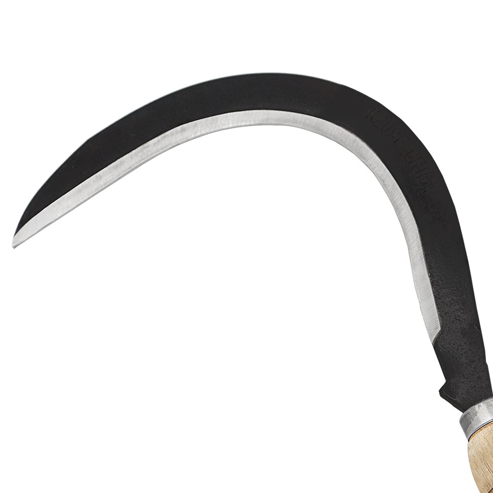 Guadaña curva Zenport K209F para desherbar y cosechar, 33 cm, hoja de acero al carbono de 33 cm, color beige