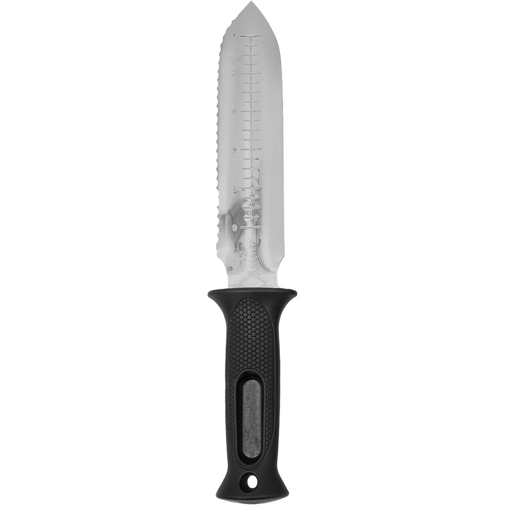 Zenport K247 ZenBori Soil Knife, Serrated, 6 Inch Stainless Steel Blades, Black