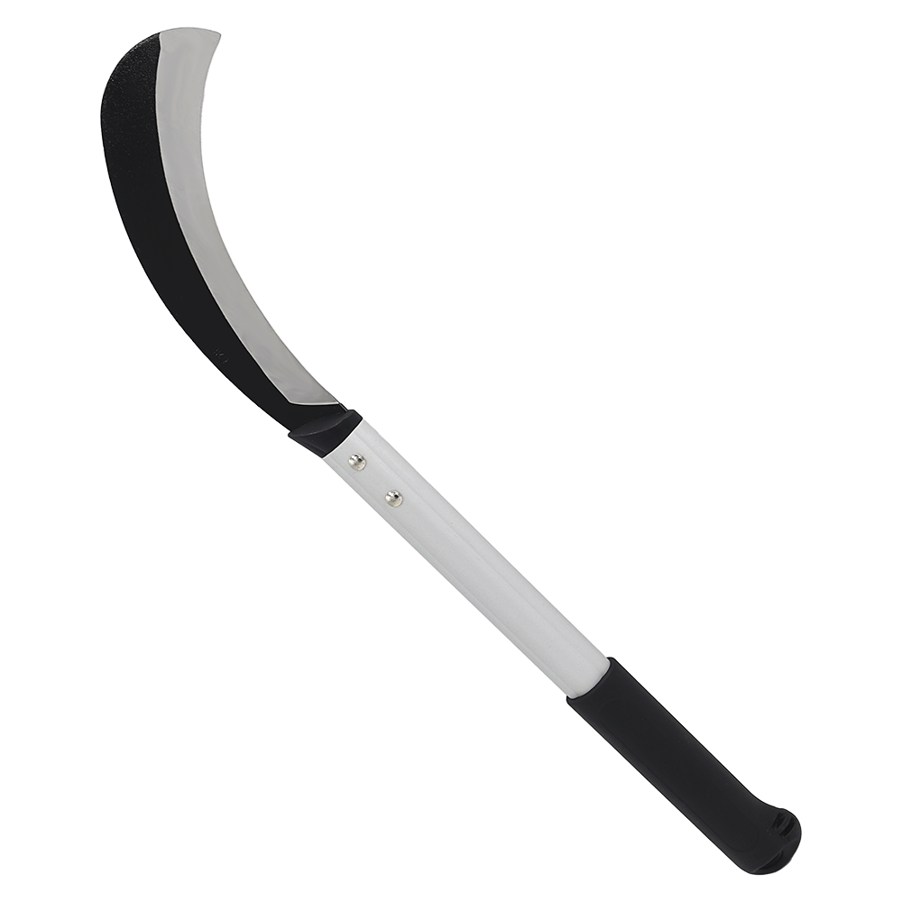 Hoz de cosecha Zenport K311 de 22,5 pulgadas, hoja de acero al carbono de 8 pulgadas, color negro/plateado