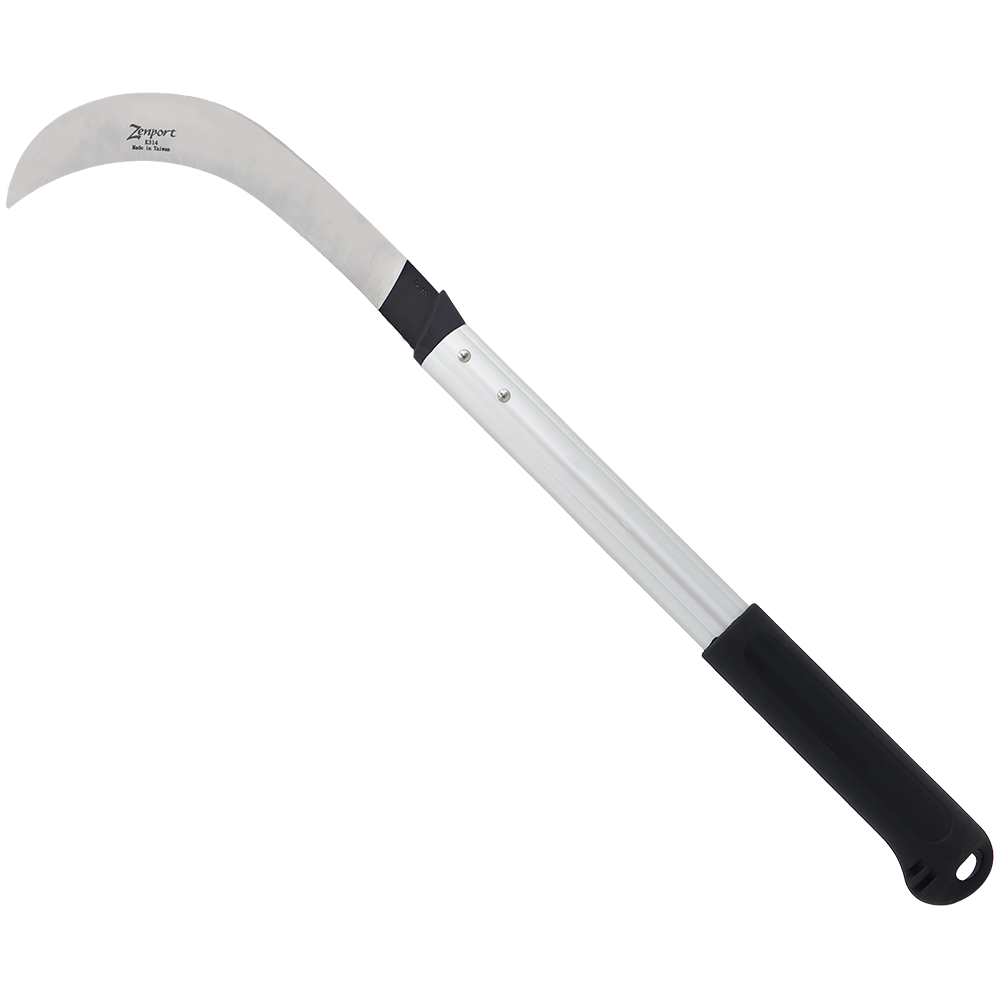 Zenport K314 Left-handed Harvest Sickle, 9 Inch Carbon Steel Blade, Black