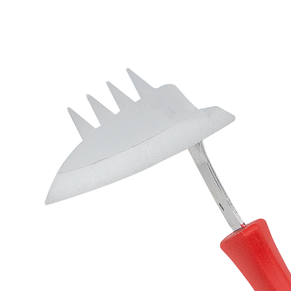Zenport LT373 Stainless Weeder, Hoe, Rake Combo Hand Tool, Red