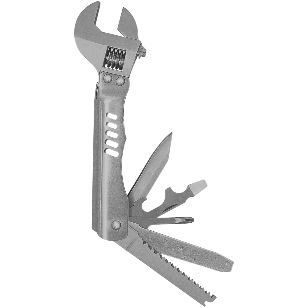 Zenport MFT106 8-Function Wrench Multi-Tool w/ Carrying Case, Silver