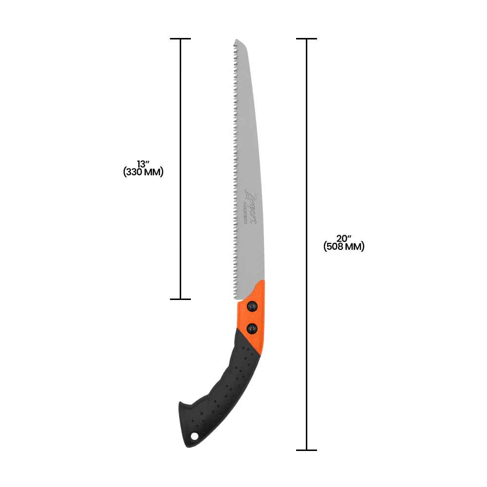 Zenport S330 Straight Pruning Saw with Sheath, 13 Inch High Carbon Steel Blade, Black