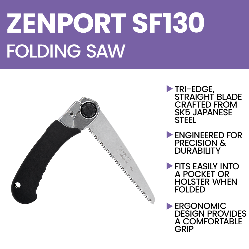 Zenport SF130 Pocket Boy Folding Pruning Saw, 5-Inch