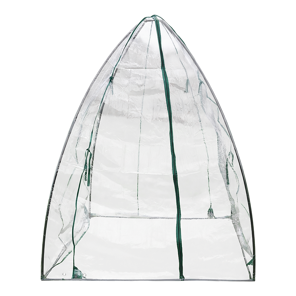 Zenport SH3287 Steel Frame Winter Garden Tent, 55.1"x55.1"x70.9", Green