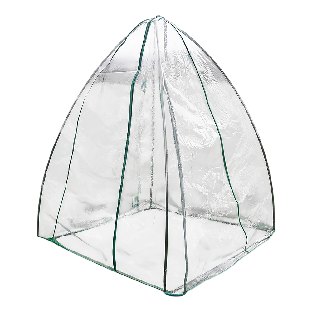 Zenport SH3287 Steel Frame Winter Garden Tent, 55.1"x55.1"x70.9", Green