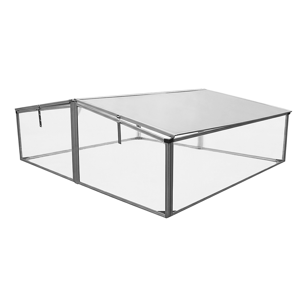 Zenport SH7005-2-ZD Double-Wide Folding Aluminum Cold Frame Greenhouse