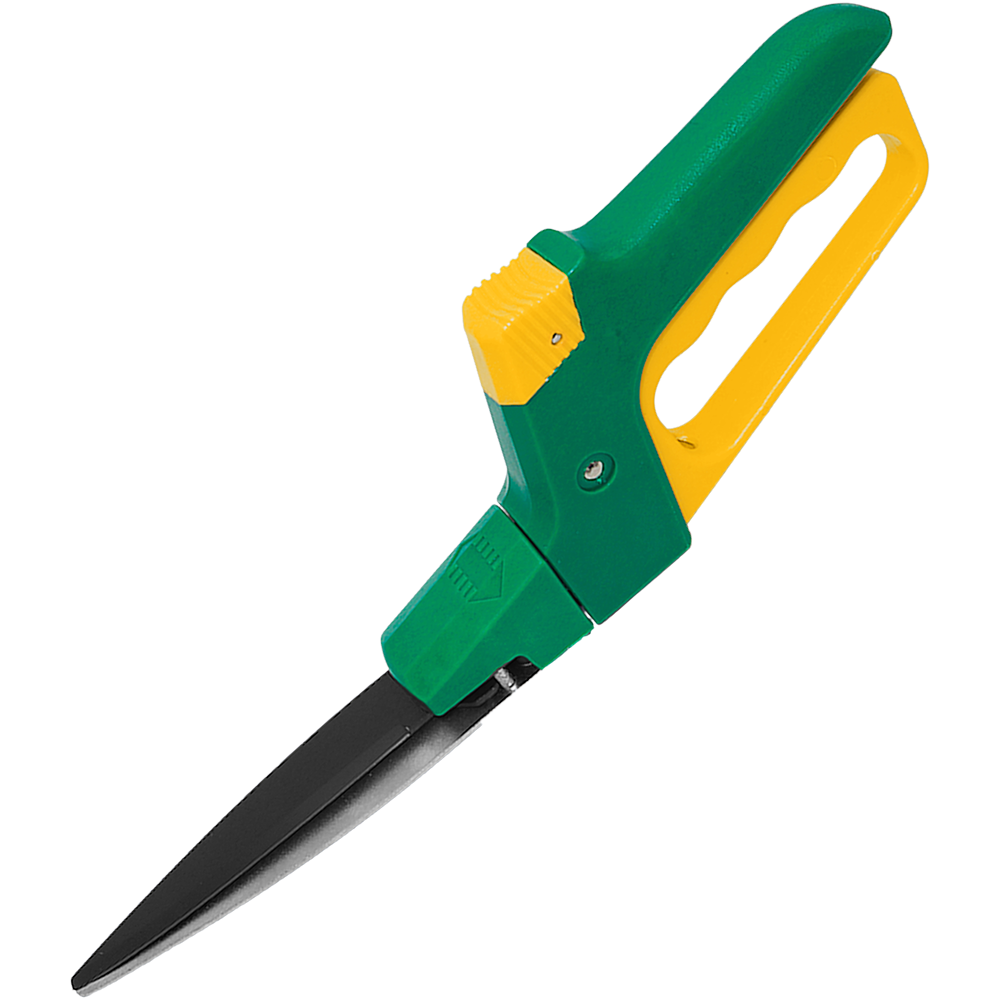Zenport Z118 Grass Shears, 180-Degree Adjustable Blade Angle, Green
