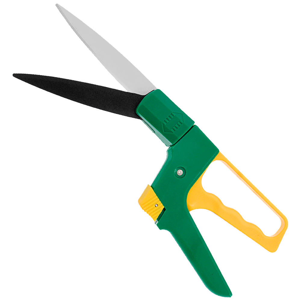 Zenport Z118 Grass Shears, 180-Degree Adjustable Blade Angle, Green