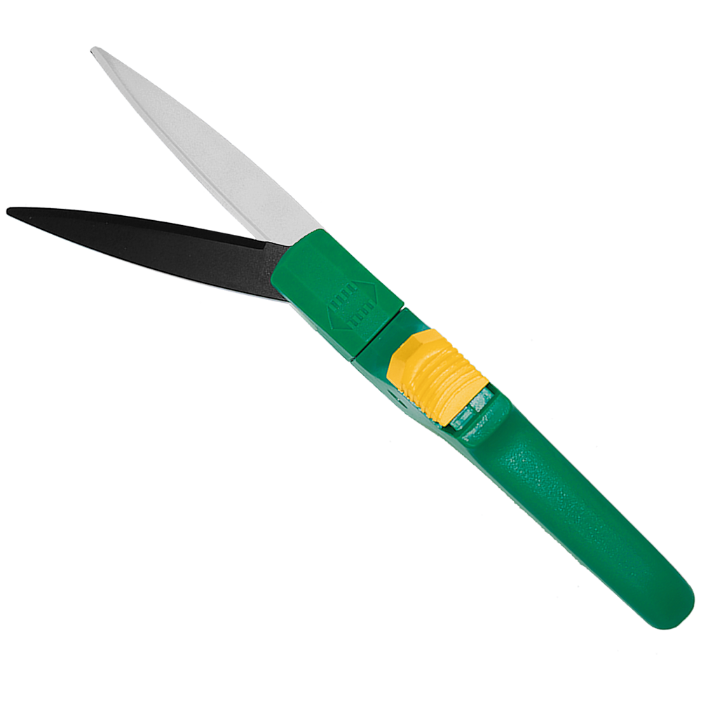 Zenport Z118 Grass Shears, 180-Degree Adjustable Blade Angle, Green