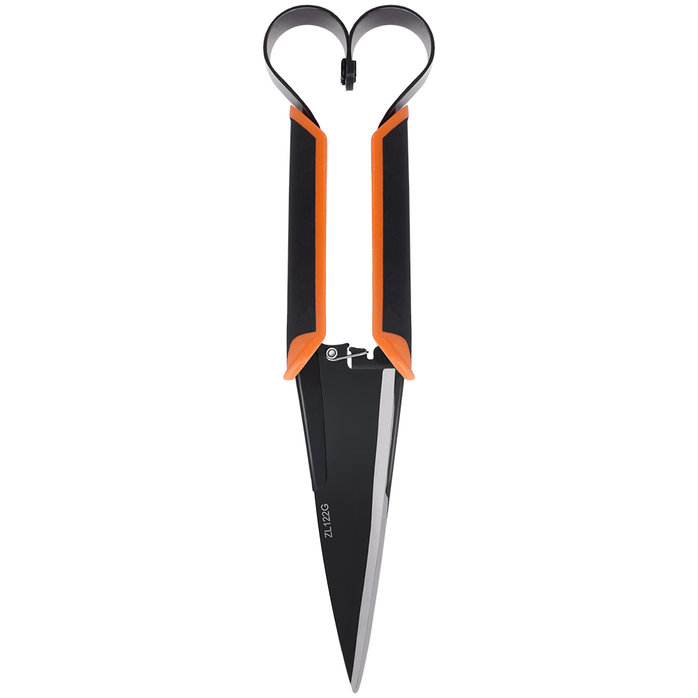 Zenport ZL122G Onion and Sheep Shear with Cushion Grip, 13-Inch, 6.5 Inch Carbon Steel Blades, Black/Orange