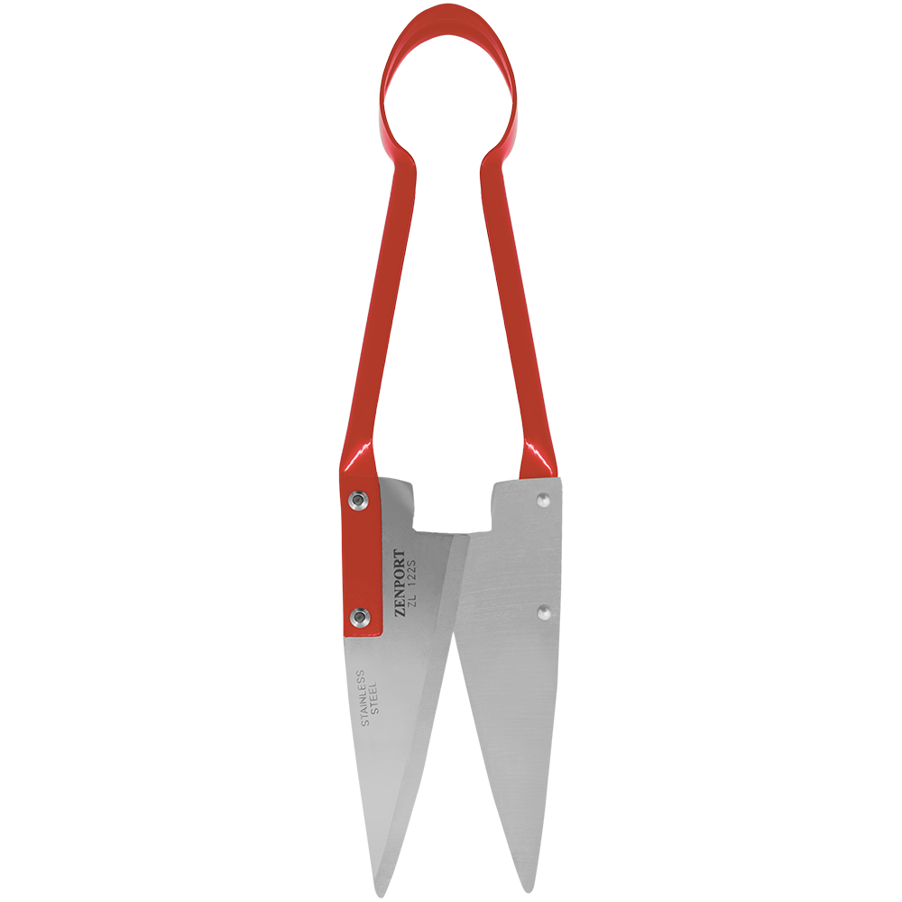 Zenport ZL122S Heavy Duty Onion and Sheep Shears, 5.5 Inch Stainless Steel Blades, Red