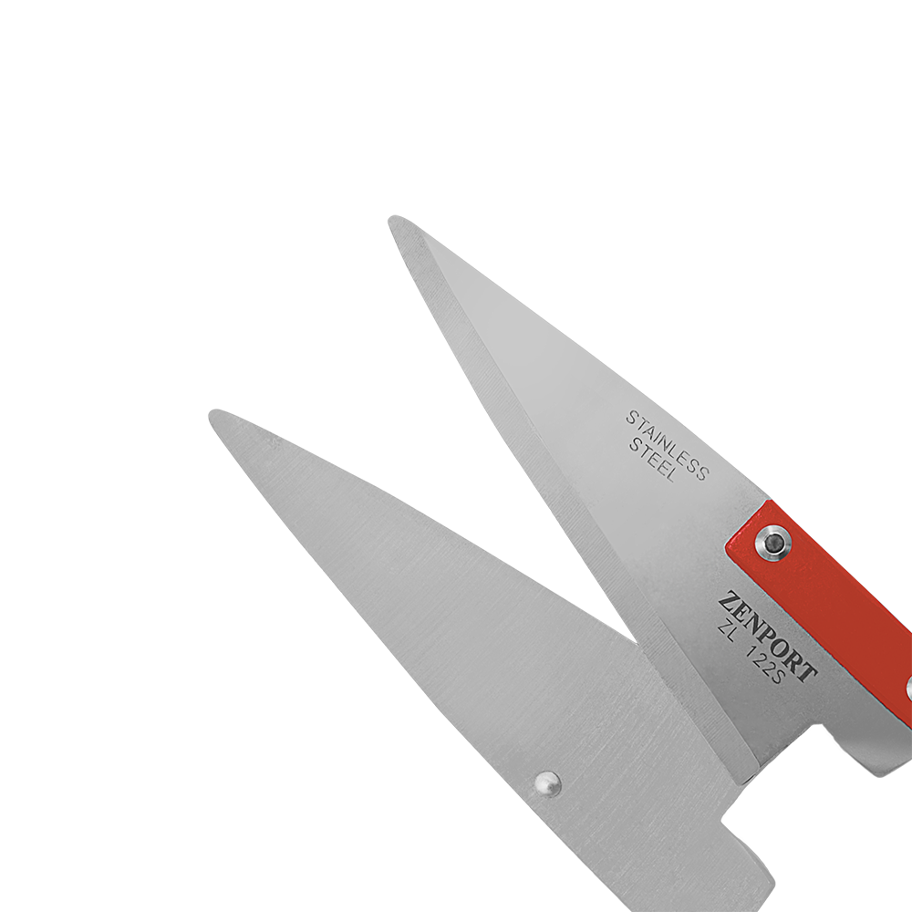 Zenport ZL122S Heavy Duty Onion and Sheep Shears, 5.5 Inch Stainless Steel Blades, Red
