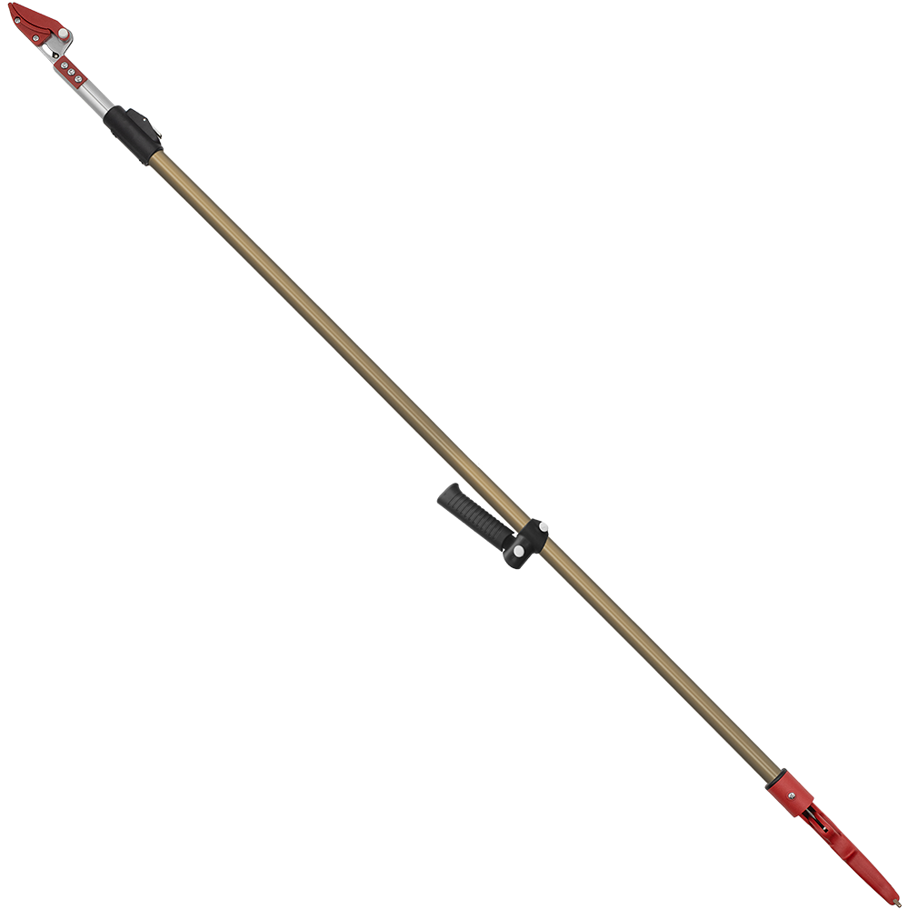 Podadora telescópica de largo alcance Zenport ZL625, se extiende de 70 a 119 pulgadas, color plateado