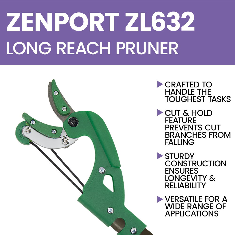 Zenport ZL632 Long Reach Cut-n-Hold Pruner, 90" Long