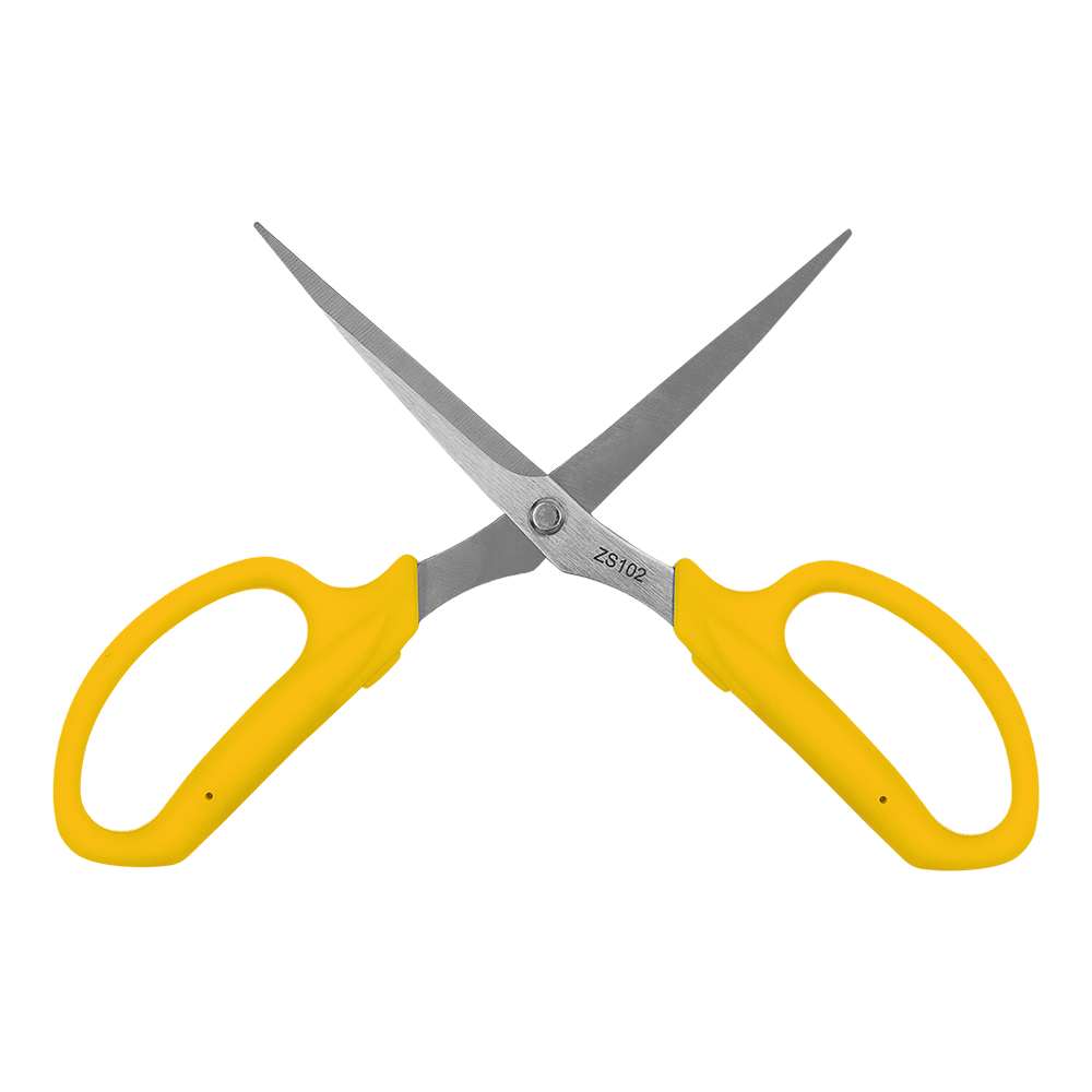 Zenport ZS102 Floral Scissors With Safety Cap, 2.75 Inch Carbon Steel Blades, Yellow