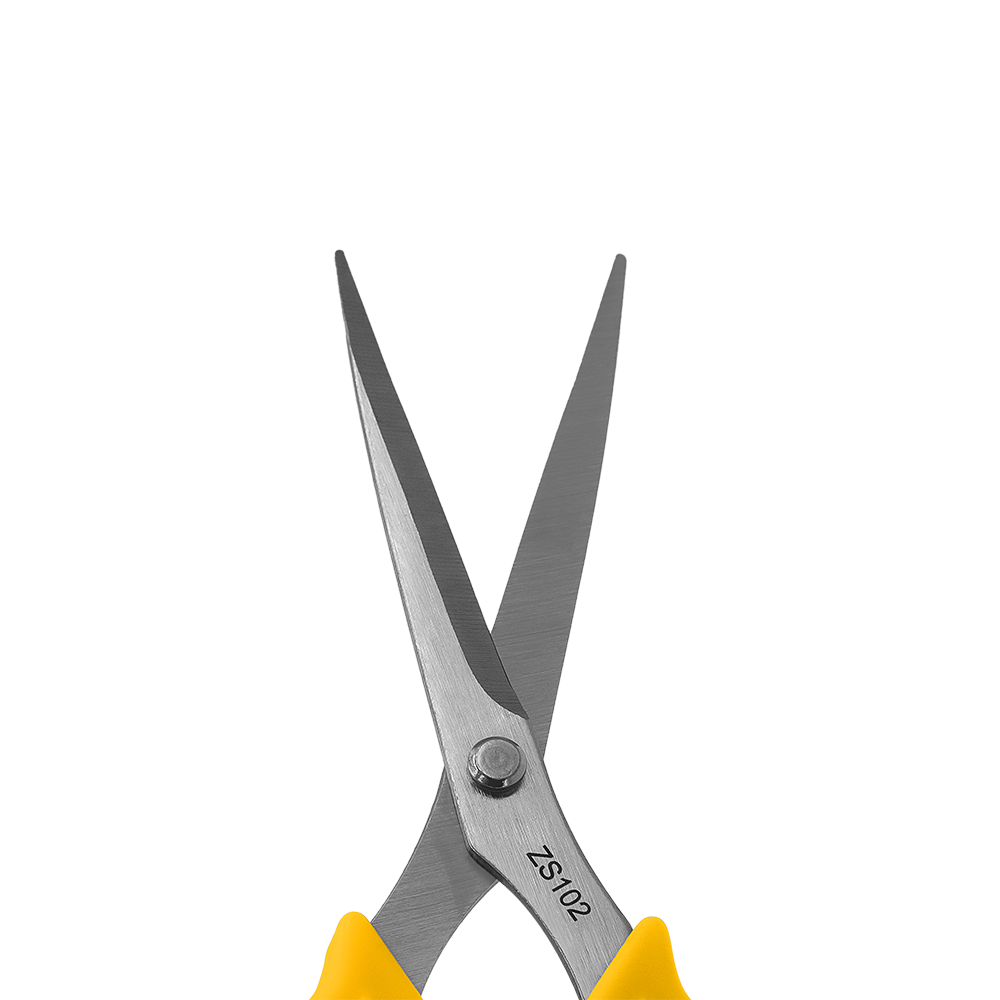 Tijeras florales Zenport ZS102 con tapa de seguridad, hojas de acero al carbono de 2,75 pulgadas, amarillas