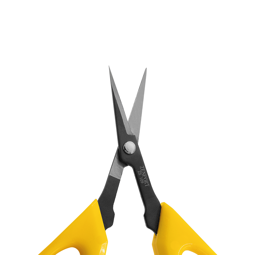 Zenport ZS109 Garden Scissors for Fruit, Grapes, and Trimming, 6.5-Inch, 1.4 Inch Carbon Steel Blades, Yellow