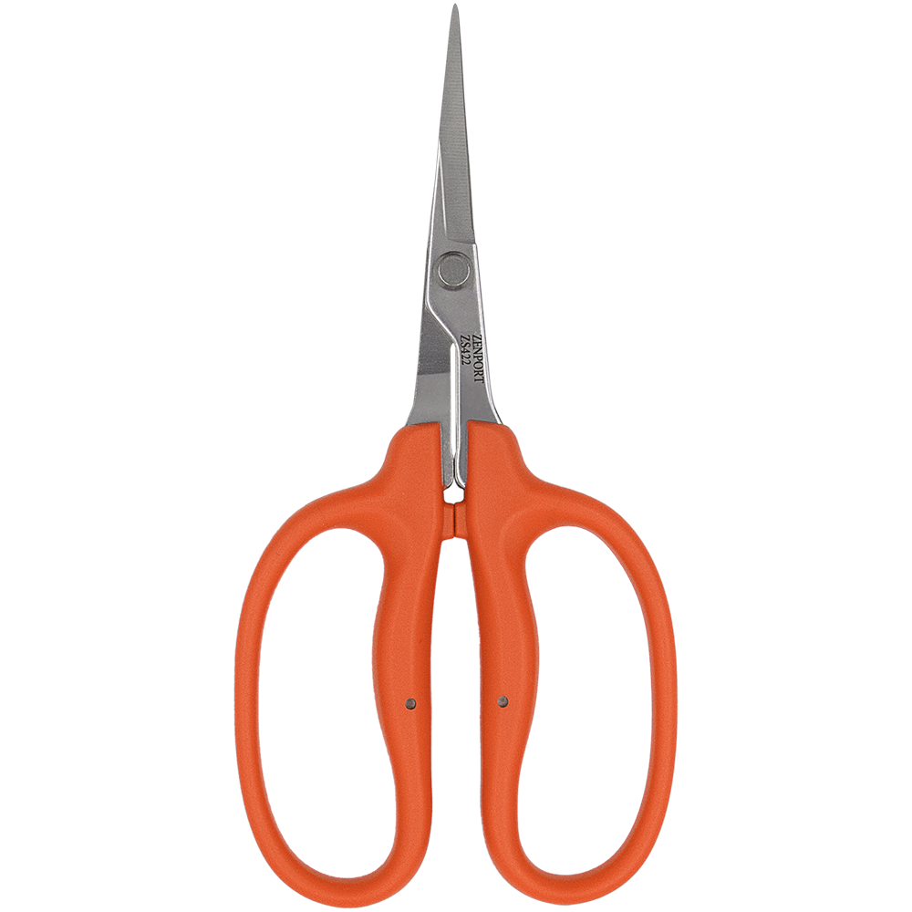 Zenport ZS422 Straight Blade MasaMasa Scissors, Orange, 1.4 Inch Stainless Steel Blades, Orange