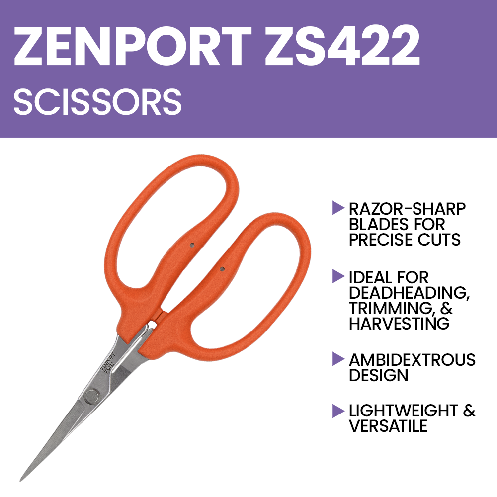 Tijeras MasaMasa de hoja recta Zenport ZS422, color naranja, hojas de acero inoxidable de 1,4 pulgadas, color naranja